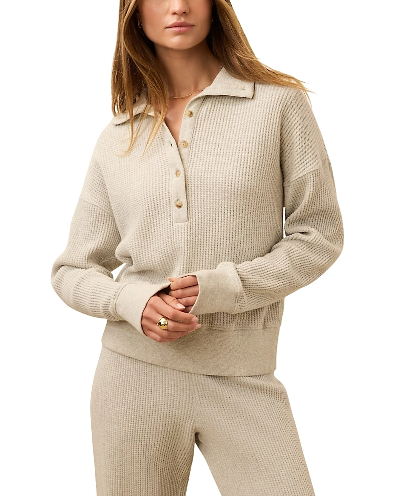 Faherty Apres Henley Waffle Top