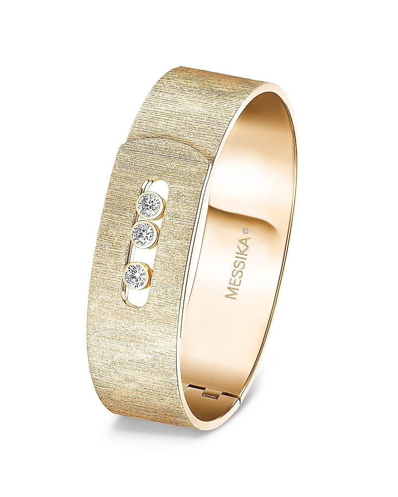Messika 18K Yellow Gold Diamond Move Noa Cisele Cuff Bracelet