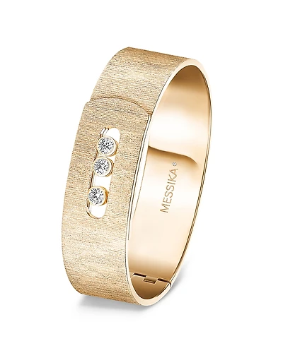 Messika 18K Yellow Gold Diamond Move Noa Cisele Cuff Bracelet