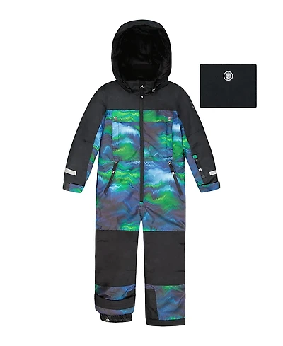 Deux par Boys' One-Piece Teknik Snowsuit Aurora Borealis - Big Kid