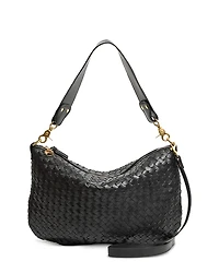Clare V. Moyen Medium Woven Leather Messenger Bag