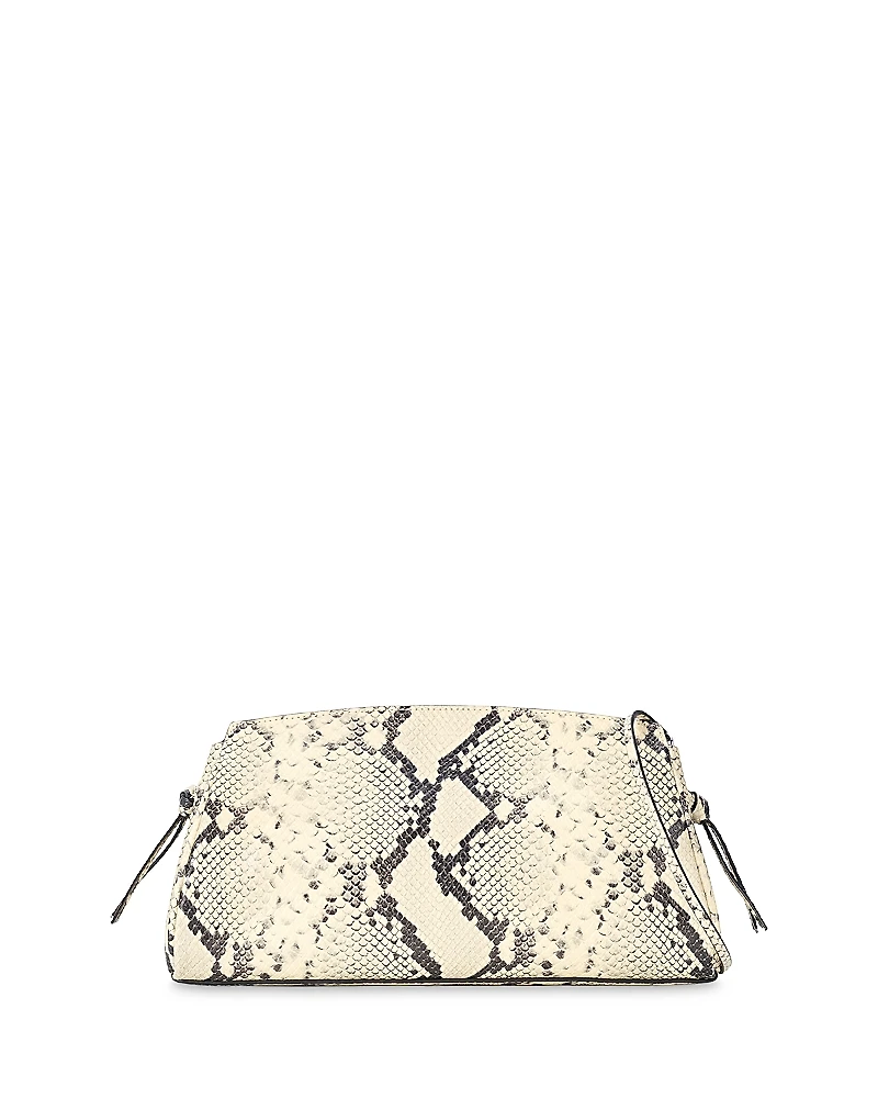 Staud Maude Snake Embossed Leather Convertible Crossbody Clutch