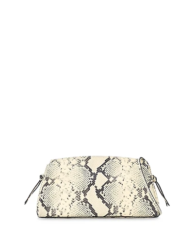 Staud Maude Snake Embossed Leather Convertible Crossbody Clutch