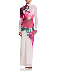 Afrm Billie Floral Mesh Dress