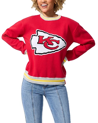 Terez Kansas City Chiefs Jacquard Crewneck Sweater