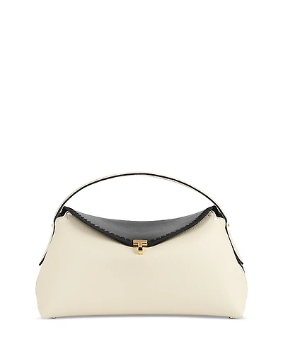 Toteme T-Lock Embroidered Edge Convertible Top Handle Bag