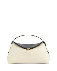 Toteme T-Lock Embroidered Edge Convertible Top Handle Bag