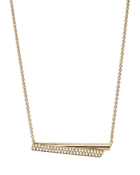 Hearts On Fire 18K Yellow Gold Inside Out Diamond Flip Bar Necklace, 16-18