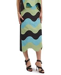 La DoubleJ Pencil Intarsio Waves Skirt