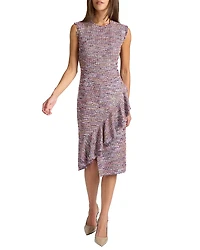 Santorelli Cami Sleeveless Sheath Dress with Skirt Ruffle