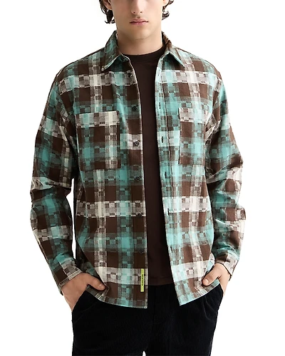 Scotch & Soda Abstract Check Relaxed Fit Shirt