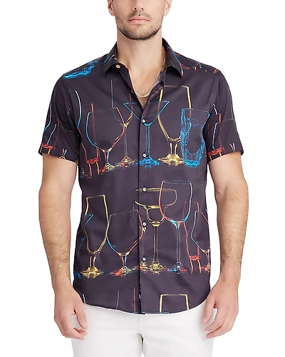 Robert Graham Neon Nights Short Sleeve Woven Shirt