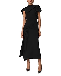 Reiss Saskia Drape Detail Midi Dress
