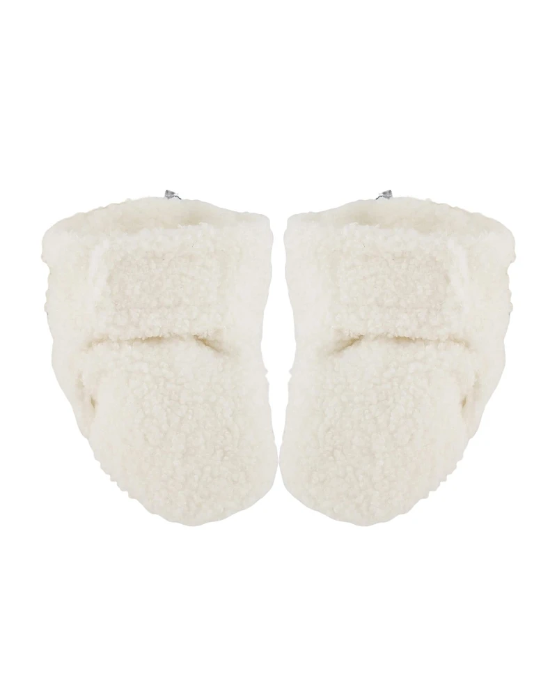 Deux par Deux Unisex Sherpa Slippers - Baby