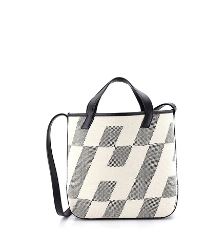 Pre-Owned HERMES 27 Cabas H en Biais Tote Canvas with Leather