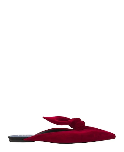 Lanvin Women's Midnight Step Velvet Bow Mule