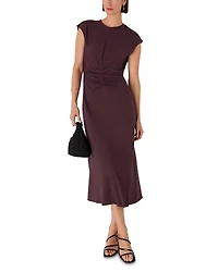 Whistles Gathered Midi Dress