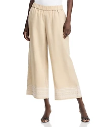 Tommy Bahama Two Palms Embroidered Linen Culotte Pants
