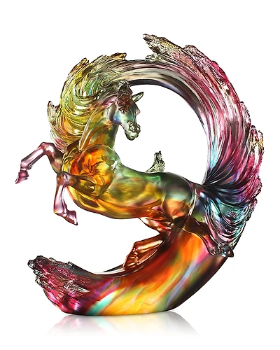 Liuli The Peak of Greatness Limited Edition Crystal Glass Sculpture