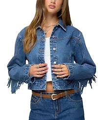 Edikted Maurice Fringed Denim Jacket