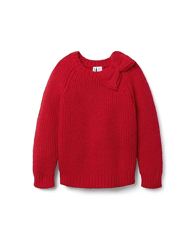 Janie and Jack Girls' The Shoulder Bow Sweater - Baby, Little Kid, Big Kid