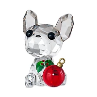 Swarovski Holiday Cheers French Bulldog Crystal Figure