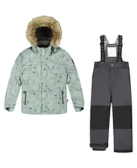 Deux par Boys' Two-Piece Animal Discover Snowsuit - Little Kid, Big Kid