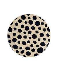 Maison Deux Rug Cheetah Print Round Diam. 3.9 ft