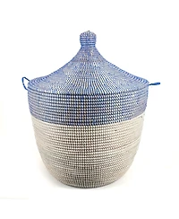 mbare Dou Lid Storage Basket Two-Tone Low Storage