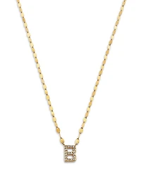 Lana 14K Yellow Gold Diamond Initial B Pendant Necklace, 18