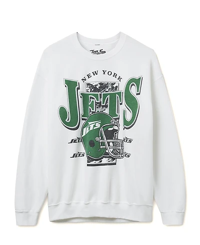 Junk Food Clothing Unisex Nfl New York Jets Conversion Flea Market Crew Fleece
