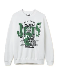 Junk Food Clothing Unisex Nfl New York Jets Conversion Flea Market Crew Fleece