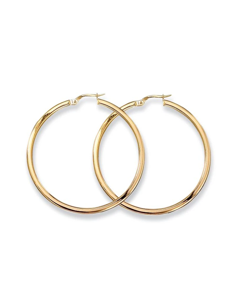 18K Yellow Gold Hoop Earrings