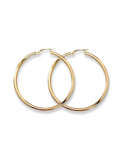 18K Yellow Gold Hoop Earrings