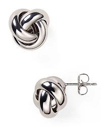 Sterling Silver Love Knot Stud Earrings