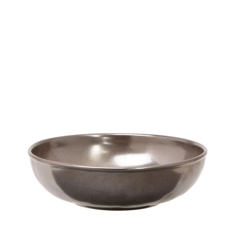 Pewter Stoneware Coupe Pasta/Soup Bowl
