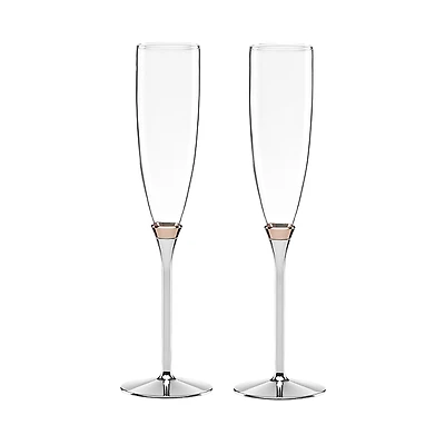 kate spade new york Rosy Glow Toasting Flute, Set of 2