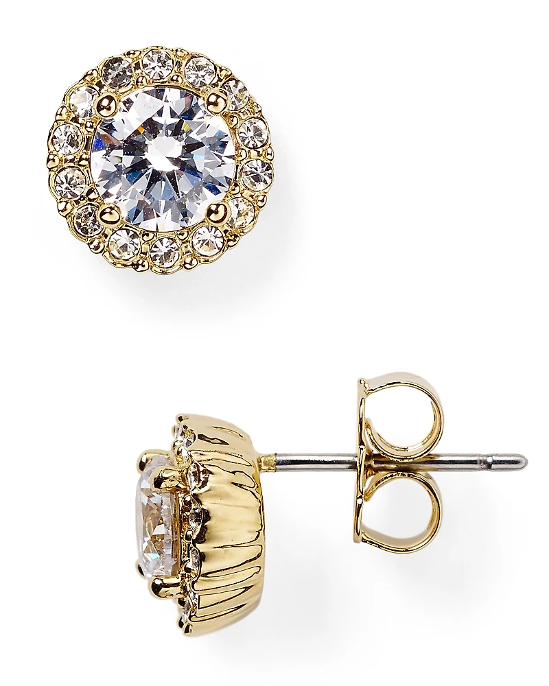 Nadri Sterling Pave Stud Earrings