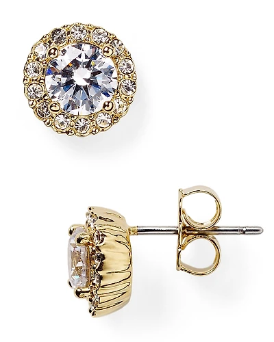 Nadri Sterling Pave Stud Earrings