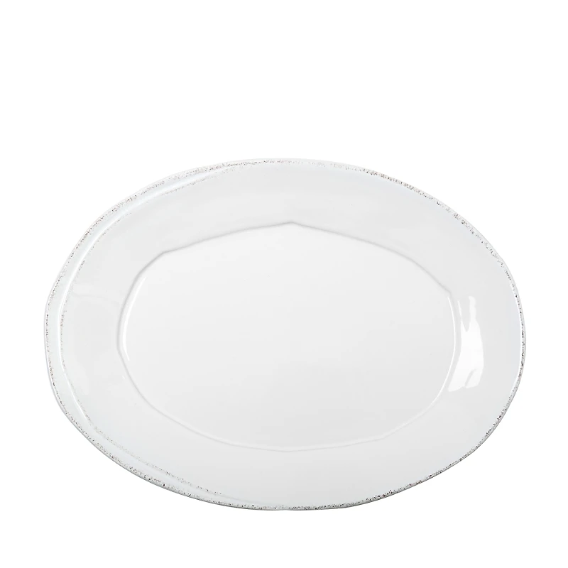 Vietri Lastra White Small Oval Platter