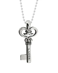 LAGOS Signature Sterling Silver Key Pendant Necklace, 34"