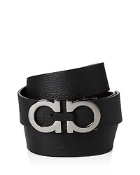 Salvatore Ferragamo Men's Double Gancini Buckle Reversible Leather Belt