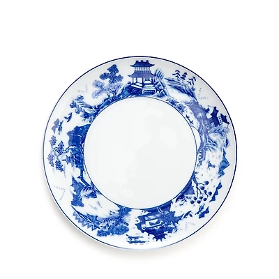 Mottahedeh Blue Shou Dessert Plate