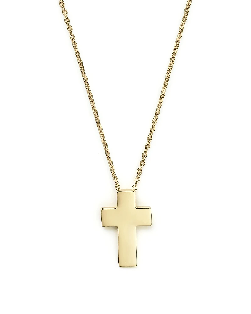 Roberto Coin 18K Yellow Gold Tiny Treasure Cross Pendant Necklace, 18