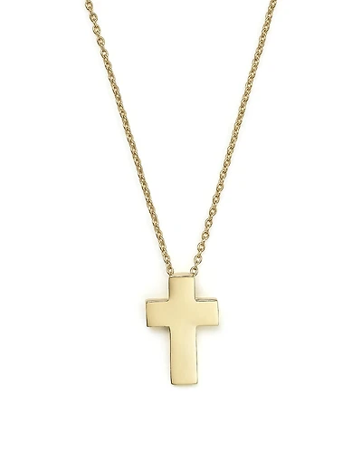 Roberto Coin 18K Yellow Gold Tiny Treasure Cross Pendant Necklace, 18
