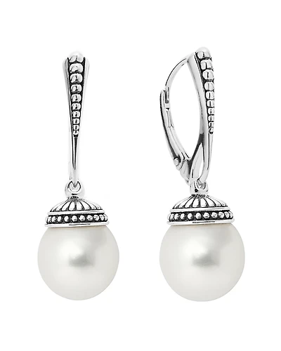 Lagos Sterling Silver Luna Freshwater Cultured Pearl Drop Earrings