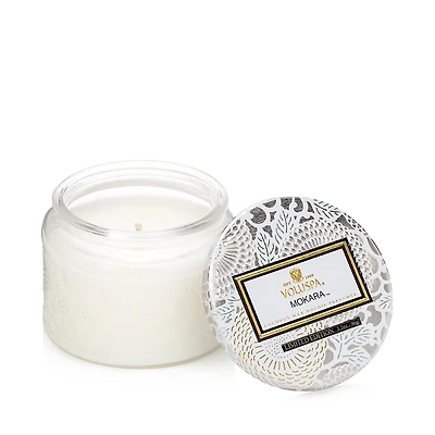 Voluspa Japonica Mokara Small Embossed Glass Candle 3.2 oz.
