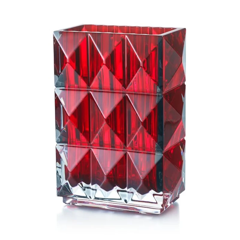 Louxor Rectangle Vase, Red