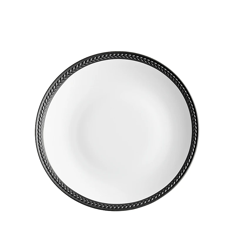 L'Objet Soie Tressee Black Bread and Butter Plate