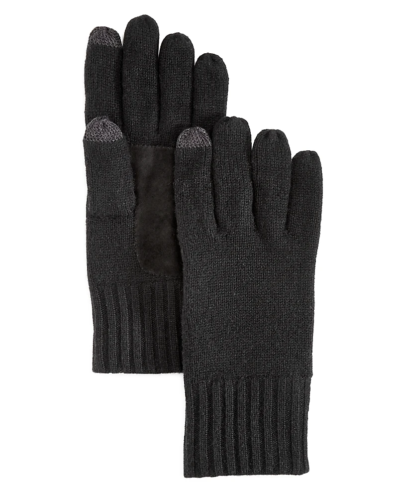 The Men's Store at Bloomingdale's Suede Patch Tech Gloves - Exclusive